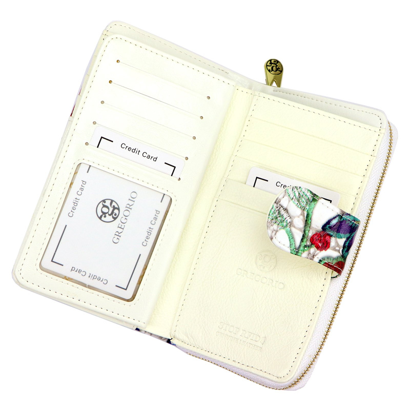 Damski duży Portfel z roślinnym wzorem Gregorio