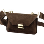 Miejska Zgrabna damska listonoszka zamszowa torebka przez ramię Luka