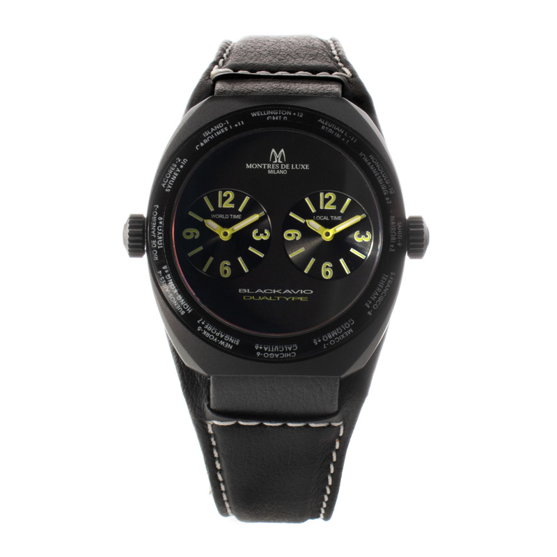 Zegarek MONTRES DE LUXE 09BK-3003. Kwarcowy, Kolor czarny. Unisex.