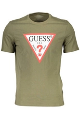 GUESS JEANS MĘSKI T-SHIRT Z KRÓTKIM RĘKAWEM ZIELONY