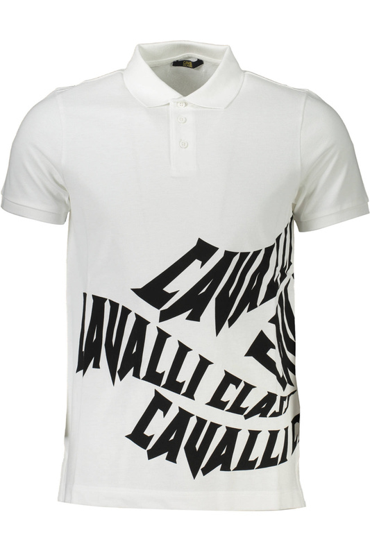 CAVALLI CLASS POLO M�SKA Z KR�TKIM R�KAWEM BIA�A