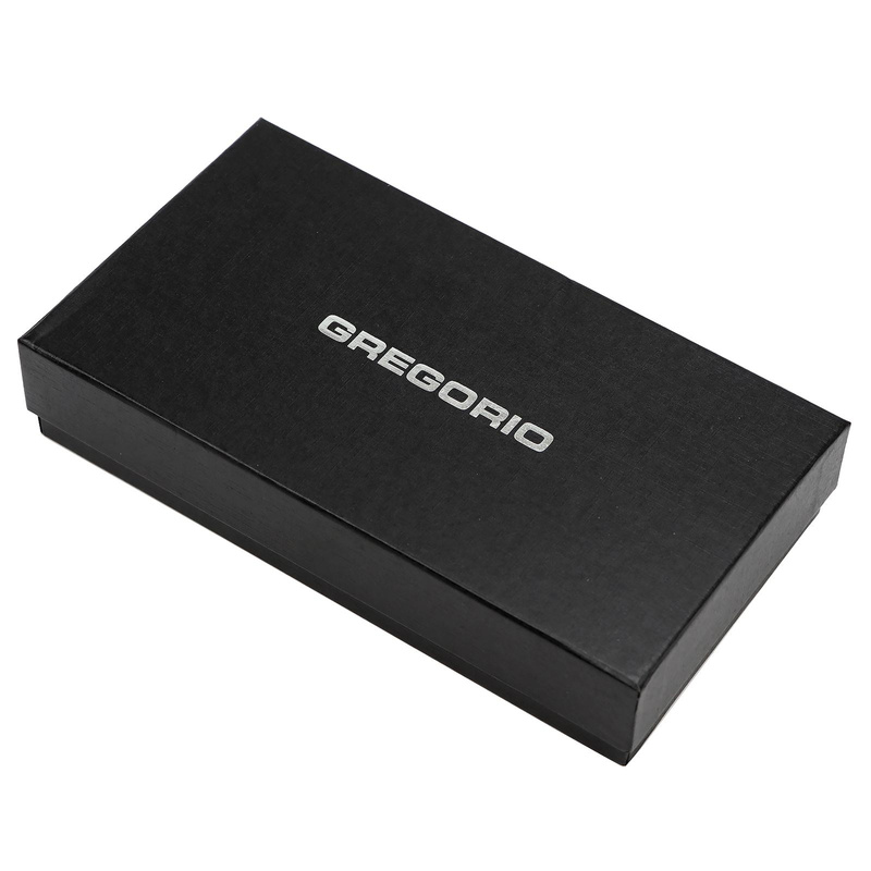 Skórzany duży lakierowany damski portfel Gregorio