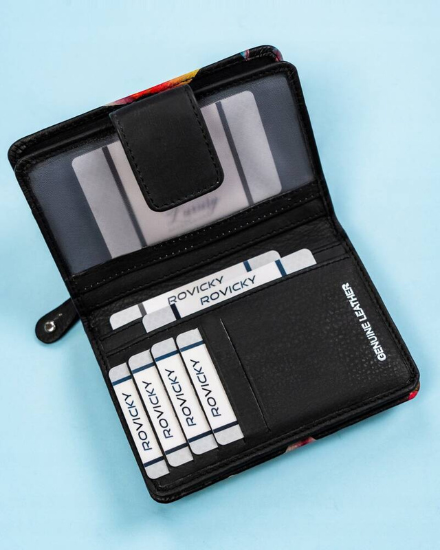 Skórzany damski portfel Rovicky R-N109-ART-20