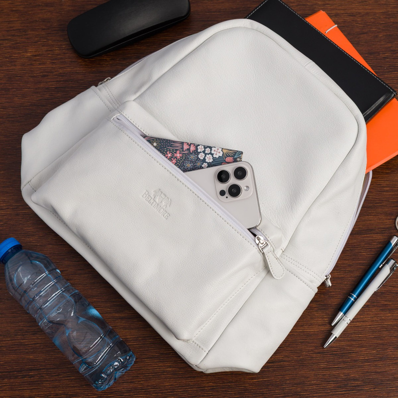 Skórzany plecak A4 duży pojemny do szkoły Włoski P16