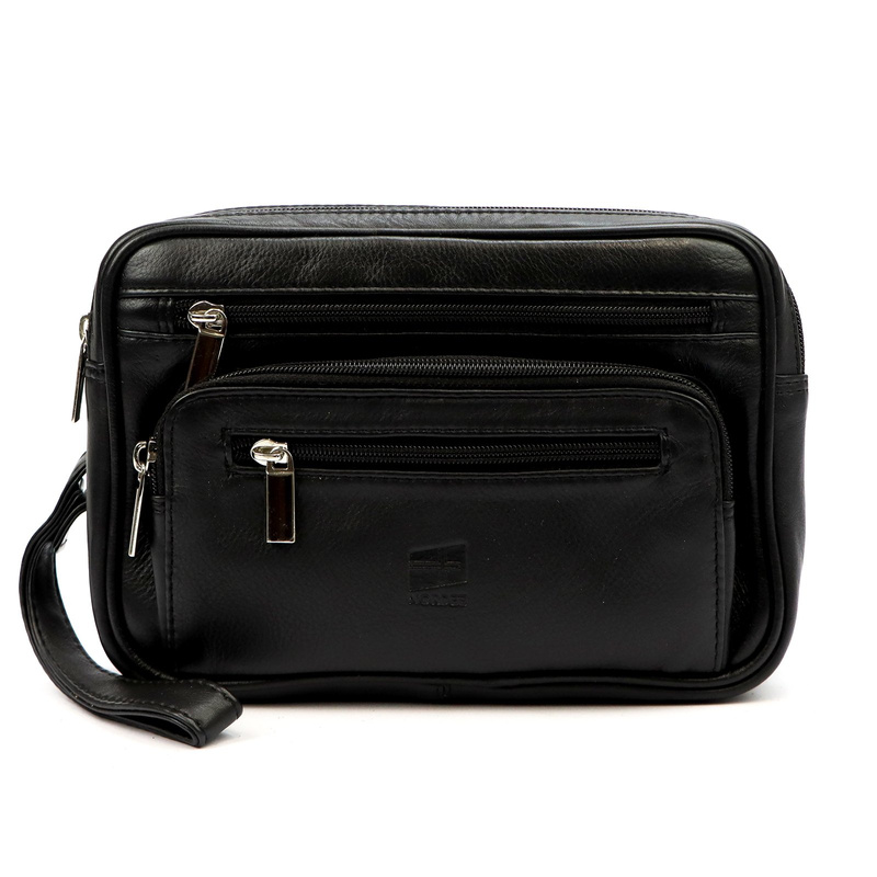 Nordee męska saszetka skóra naturalna torba do ręki z kieszeniami