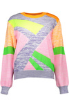 WIELOKOLOROWY SWETER LOVE MOSCHINO