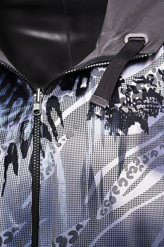 Bukowski Dwustronna damska kurtka skóra naturalna długa z kapturem