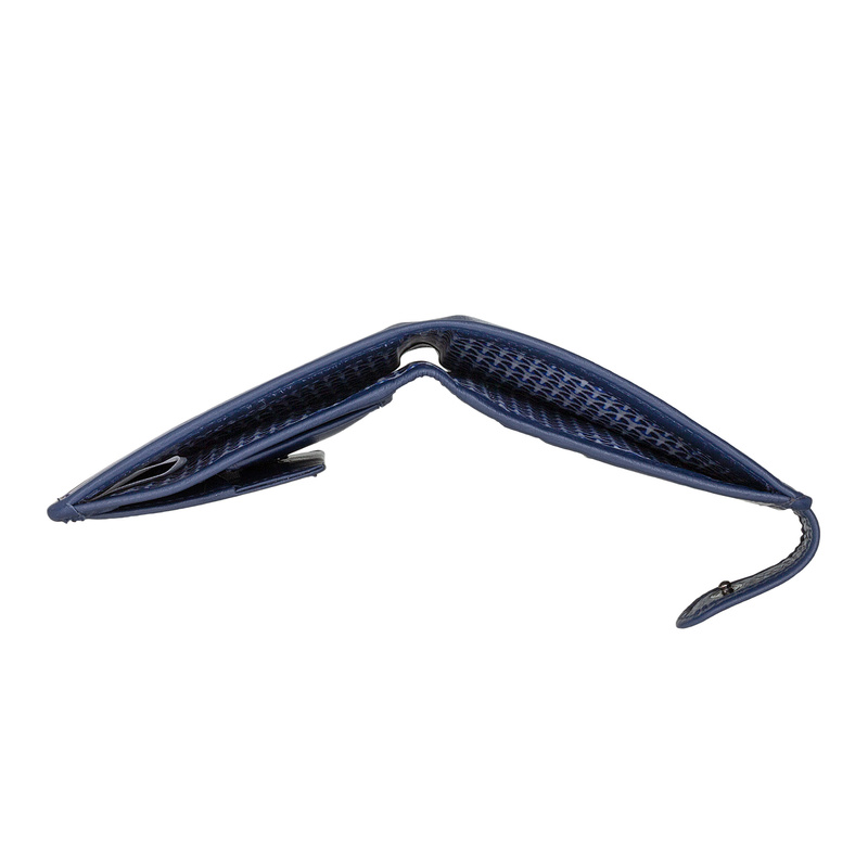 Nuvola Pelle Clip Portfel Męskie Mały Kompaktowy Skórzany Klips Nappa z kieszenią na monety i kieszeniami na karty