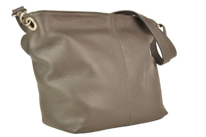 Listonoszki damskie skórzane - Szare jasne