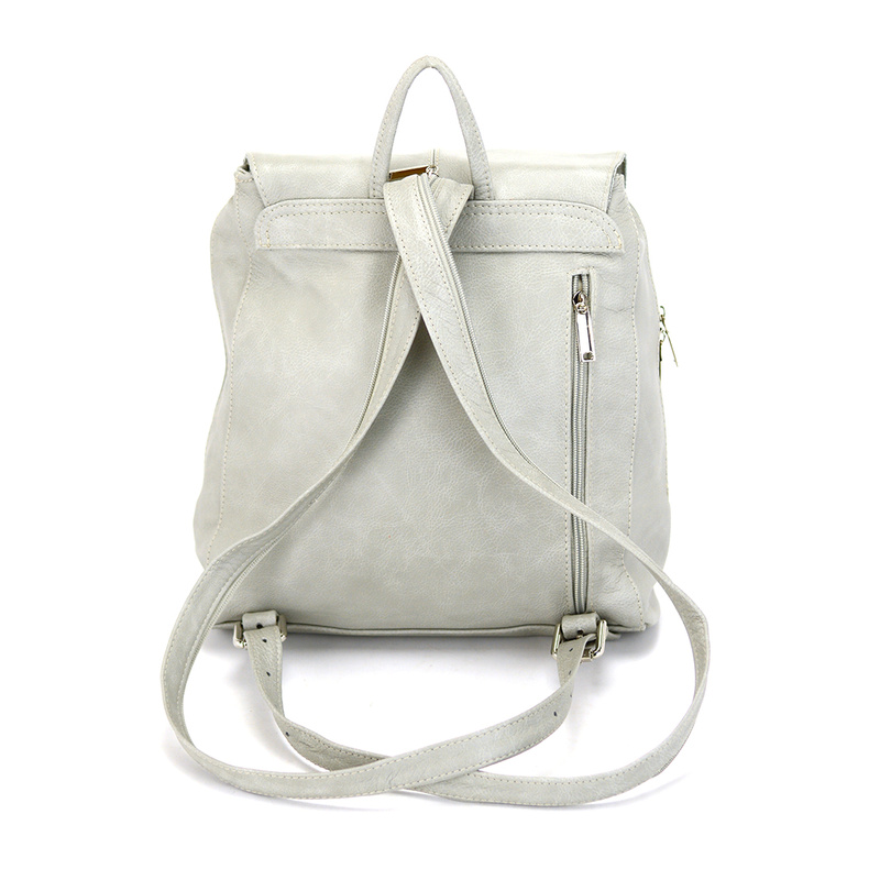 Voyager Miejski damski plecak ze skóry naturalnej z kieszeniami