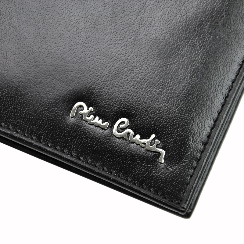 Pierre Cardin męski portfel skóra naturalna poziomy składany RFID