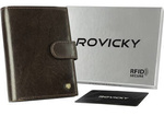 Skórzany męski portfel Rovicky N62L-RVT RFID