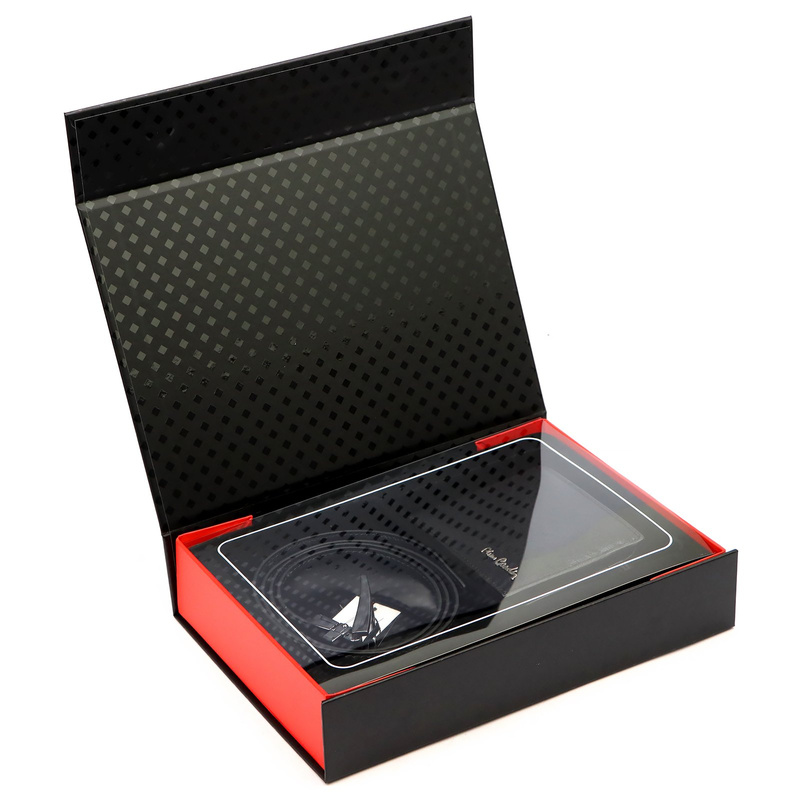 Pierre Cardin pasek do spodni i portfel męski zestaw skóra naturalna