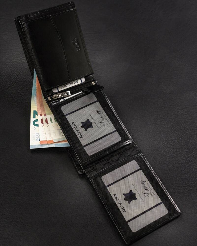 Klasyczny portfel męski skórzany z RFID od Rovicky