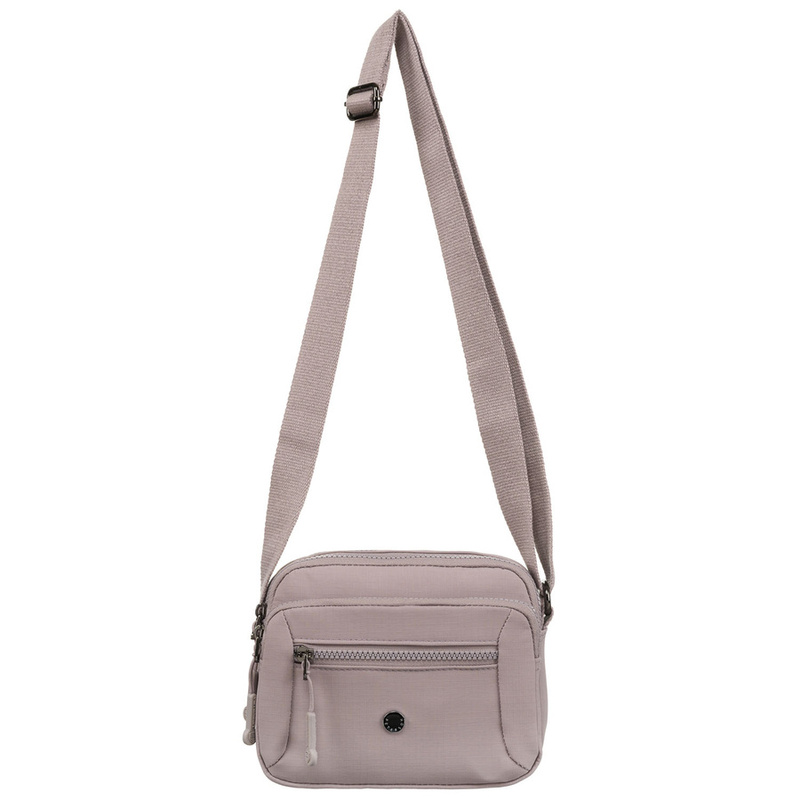 Miejska listonoszka damska w jasnym, fioletowym kolorze zawieszona na regulowanym pasku - Peterson