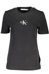 DAMSKI T-SHIRT Z KRÓTKIM RĘKAWEM CALVIN KLEIN CZARNY