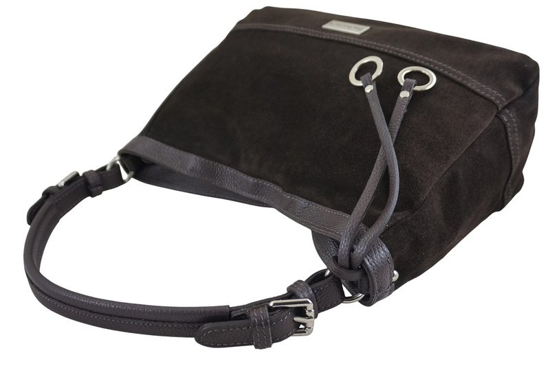 Torebka Barberinis zamszowa klasyczna - Brązowa ciemna