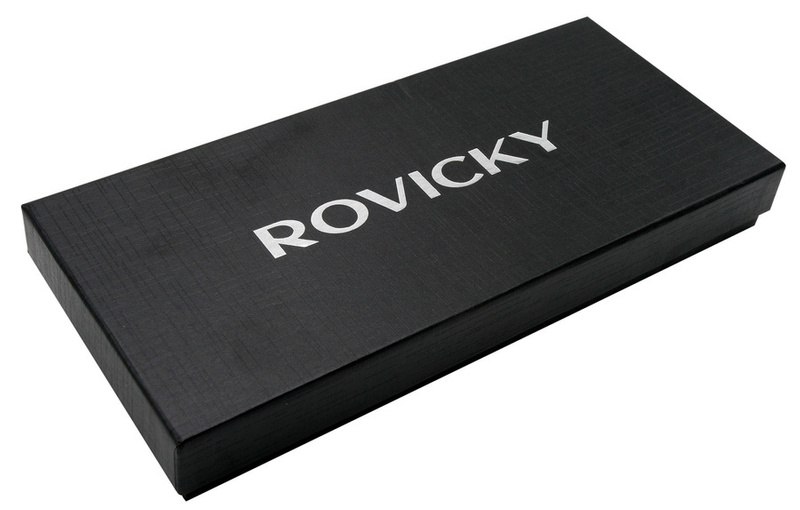 Oryginalne rękawiczki męskie ze skóry naturalnej z zapięciem -  Rovicky