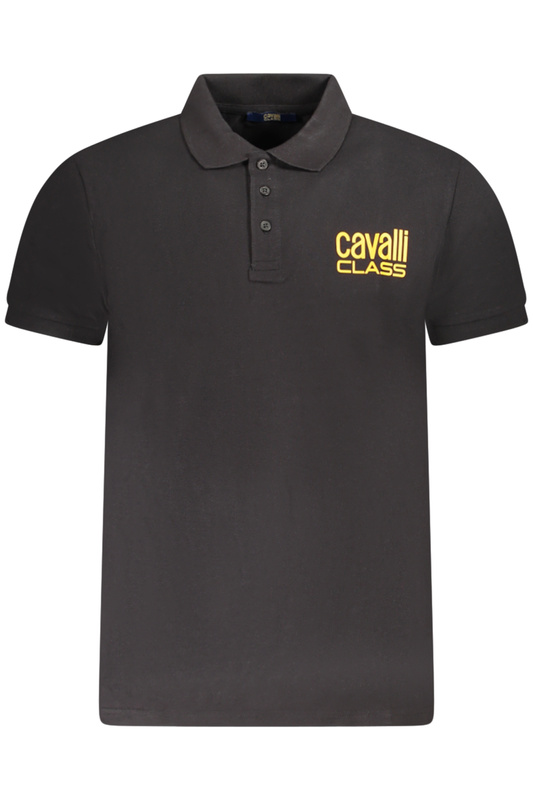 CAVALLI CLASS POLO KRÓTKI RĘKAW MĘSKI CZARNY