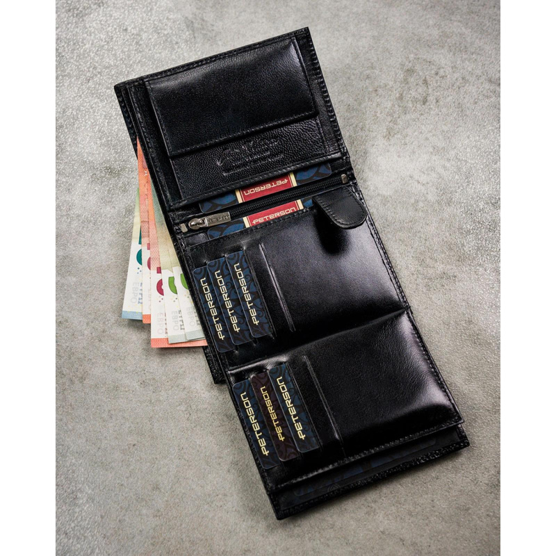 Skórzany męski portfel Peterson PTN N4-NGV