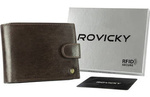 Skórzany męski portfel Rovicky N61-RVT RFID
