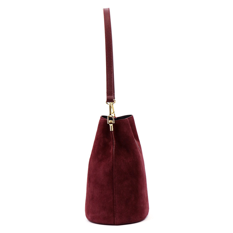 Luka Skórzana Zamszowa damska listonoszka z organizerem torebka przez ramię