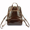 Florence Miejski Damski plecak skóra naturalna z kieszeniami na suwak