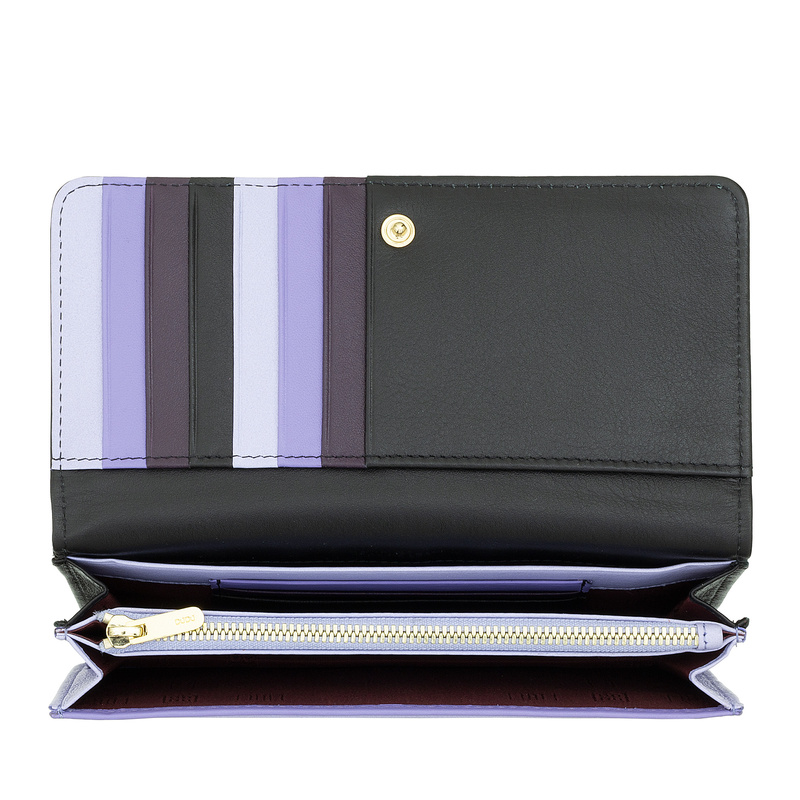 DUDU portfel damski skóra naturalna podłużna portmonetka zatrzask