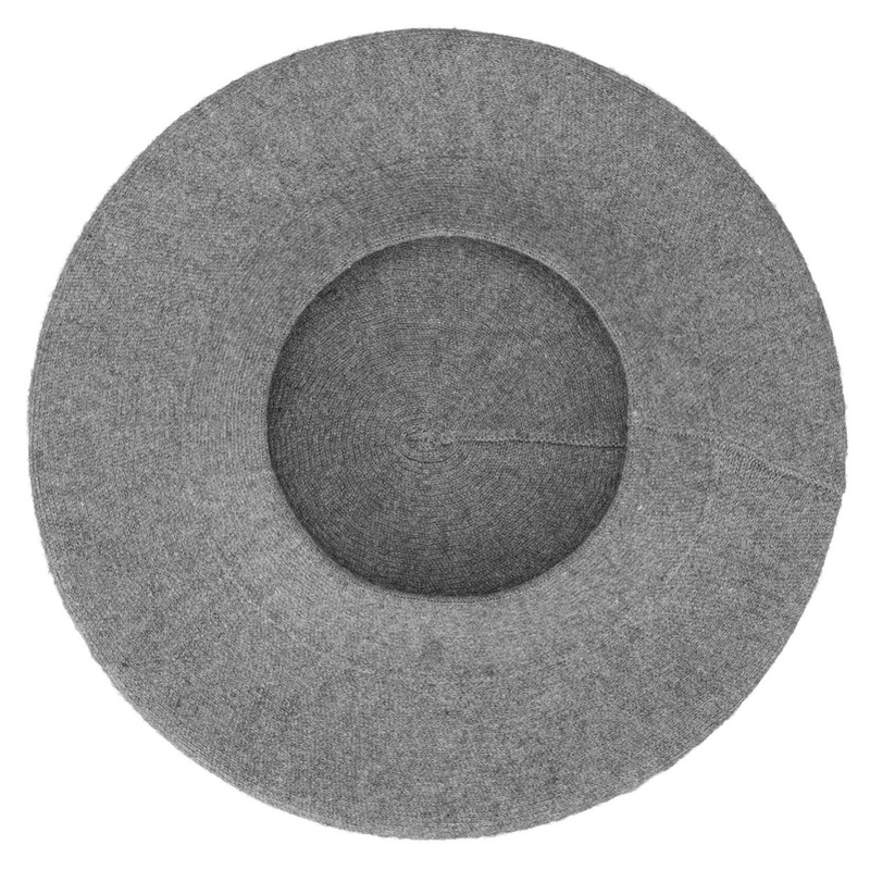 Stylowy beret damski wykonany z akrylu w szarym kolorze - Peterson