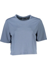 CALVIN KLEIN DAMSKA KOSZULKA Z KRÓTKIM RĘKAWEM NIEBIESKA