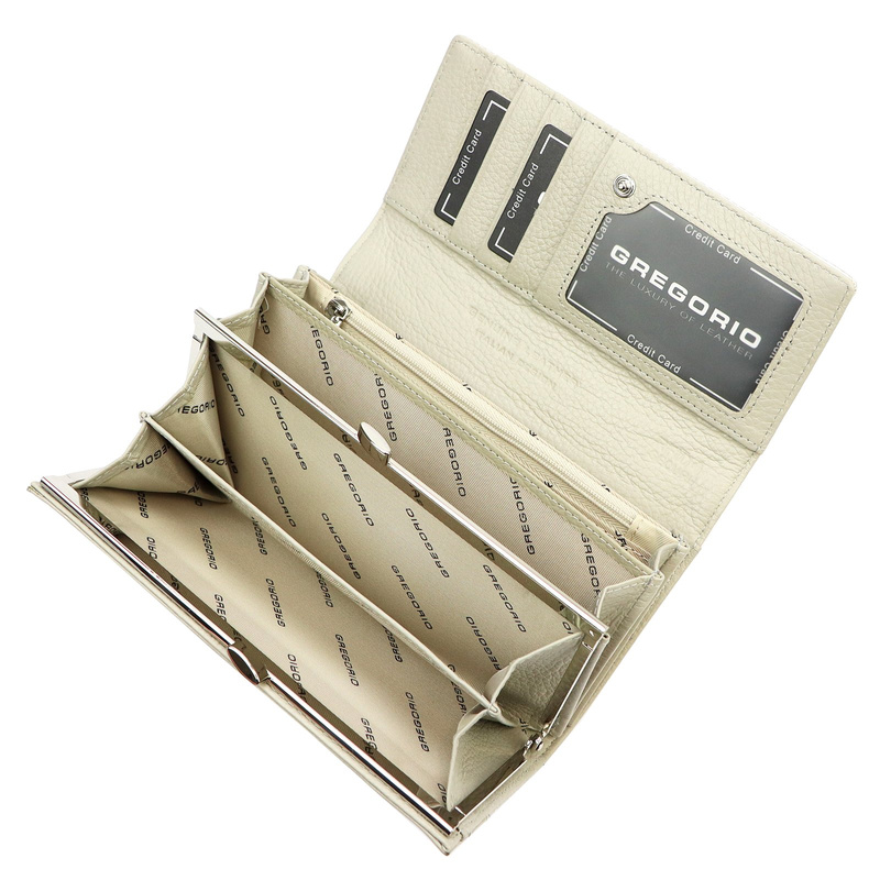 Lakierowany damski skórzany portfel marki Gregorio