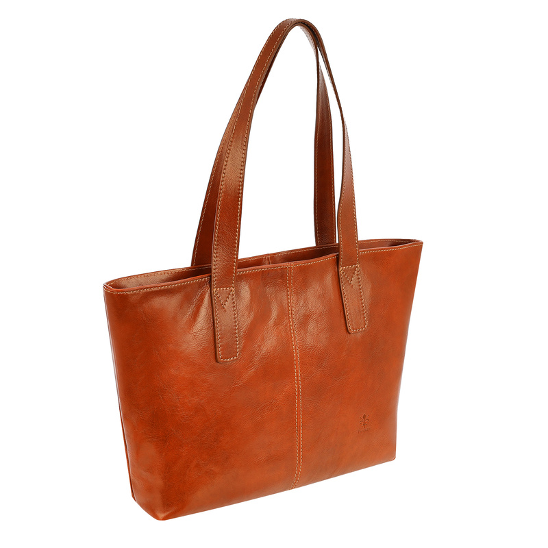 Damska skórzana elegancka shopperbag na ramię 