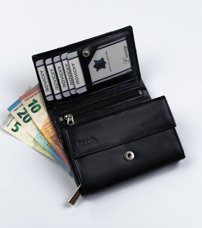 Skórzany damski portfel Rovicky R-RD-02-GCL-Q