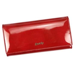 Rovicky portfel damski skóra naturalna lakierowana portmonetka duża RFID