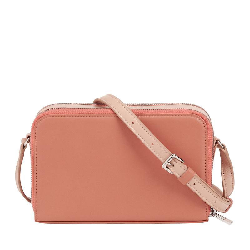 DuDu damska listonoszka skóra naturalna torebka przez ramię dwukomorowa