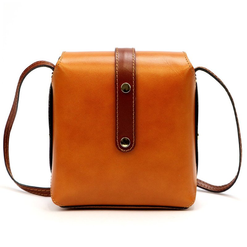 Gregorio damska listonoszka skora naturalna torebka z klapą na ramię