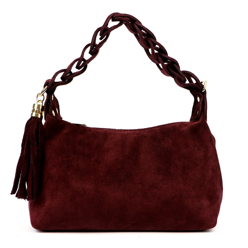 Vera Pelle zamszowa skóra naturalna damska listonoszka torebka na ramię