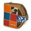 JULIA ROSSO patchwork portfel SKÓRZANY RFiD pudełko M99
