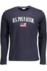 US POLO T-SHIRT MĘSKI Z DŁUGIM RĘKAWEM NIEBIESKI