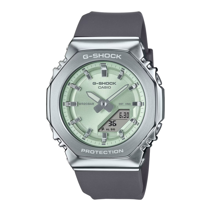 Zegarek CASIO GM-S2110-3AER. Kwarcowy, Kolor zielony. Kobieta.
