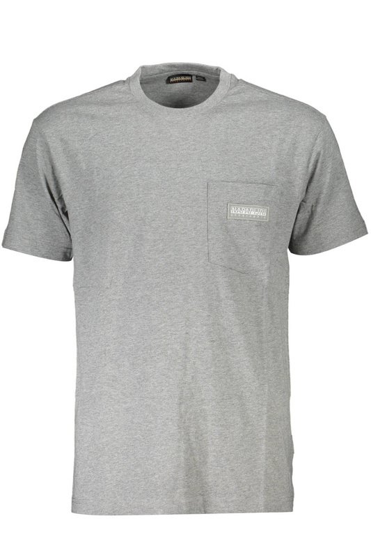NAPAPIJRI T-SHIRT Z KRÓTKIM RĘKAWEM MĘSKI SZARY