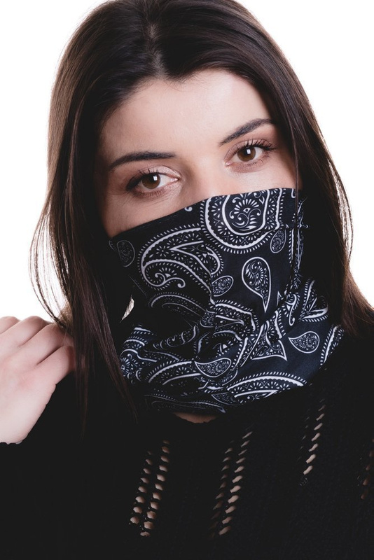Komin, chusta z tkaniny ze wzorem full print -Rovicky