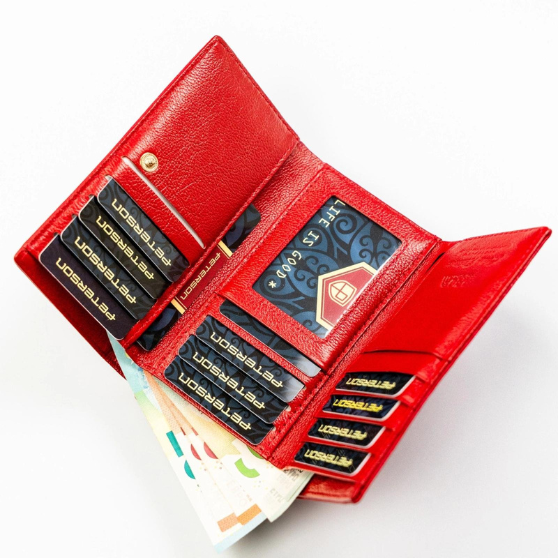 Skórzany damski portfel Peterson PTN PS108-MLF