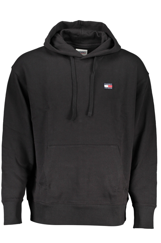 CZARNA BLUZA MĘSKA TOMMY HILFIGER BEZ ZAMKA