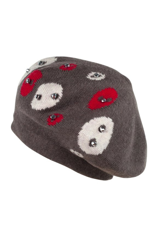 Beret Kaszmirowa Błyskotka