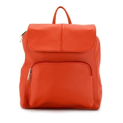 Voyager Miejski damski plecak ze skóry naturalnej z kieszeniami