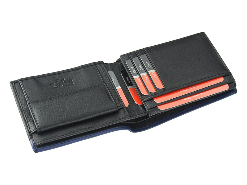 Funkcjonalny kompaktowy pojemny Skórzany męski portfel Pierre Cardin RFID