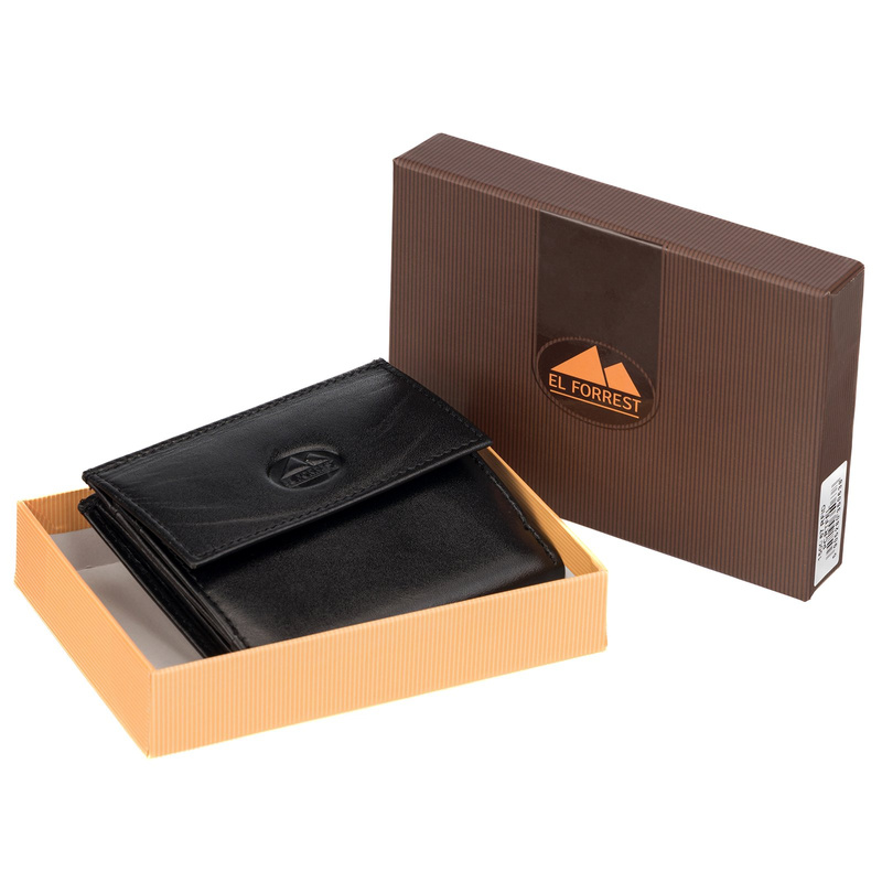 EL FORREST damska portmonetka skóra naturalna mały portfel system RFID