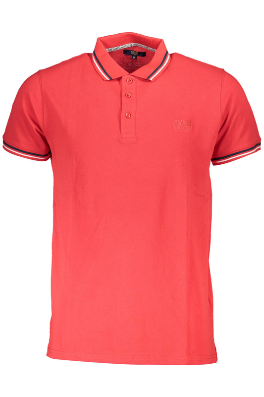 CAVALLI CLASS POLO KRÓTKIE RĘKAWY MĘSKIE CZERWONE