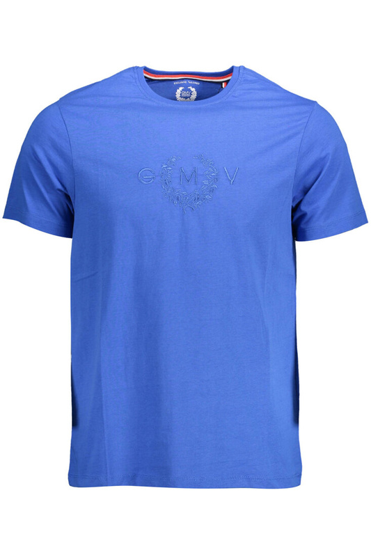 T-SHIRT MĘSKI Z KRÓTKIM RĘKAWEM GIAN MARCO VENTURI NIEBIESKI